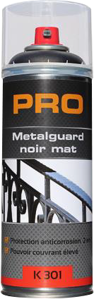Bombe peinture anti corrosion noir mat BOMBE PEINTURE ANTI COROSION NOIR MAT