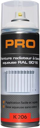 bombe peinture radiateur BOMBE PEINTURE RADIATEUR BLANC RAL9016, 400ML