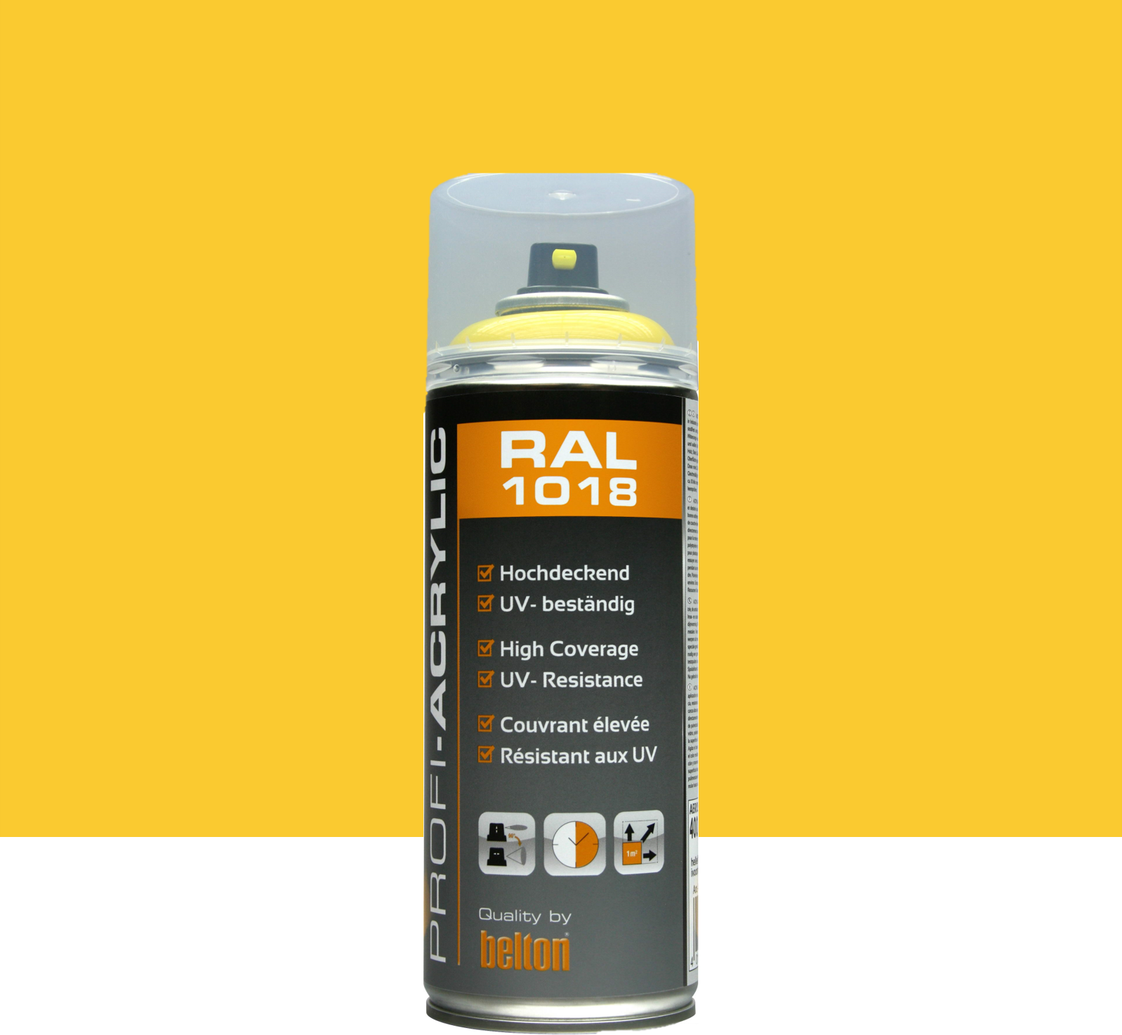 BOMBE PEINTURE JAUNE ZINC RAL 1018 400ML