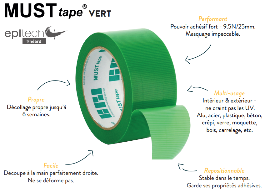 BANDE MUST TAPE 50MMX25M