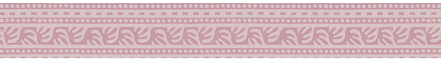 Frise murale motif Arabesque rose et rose foncé