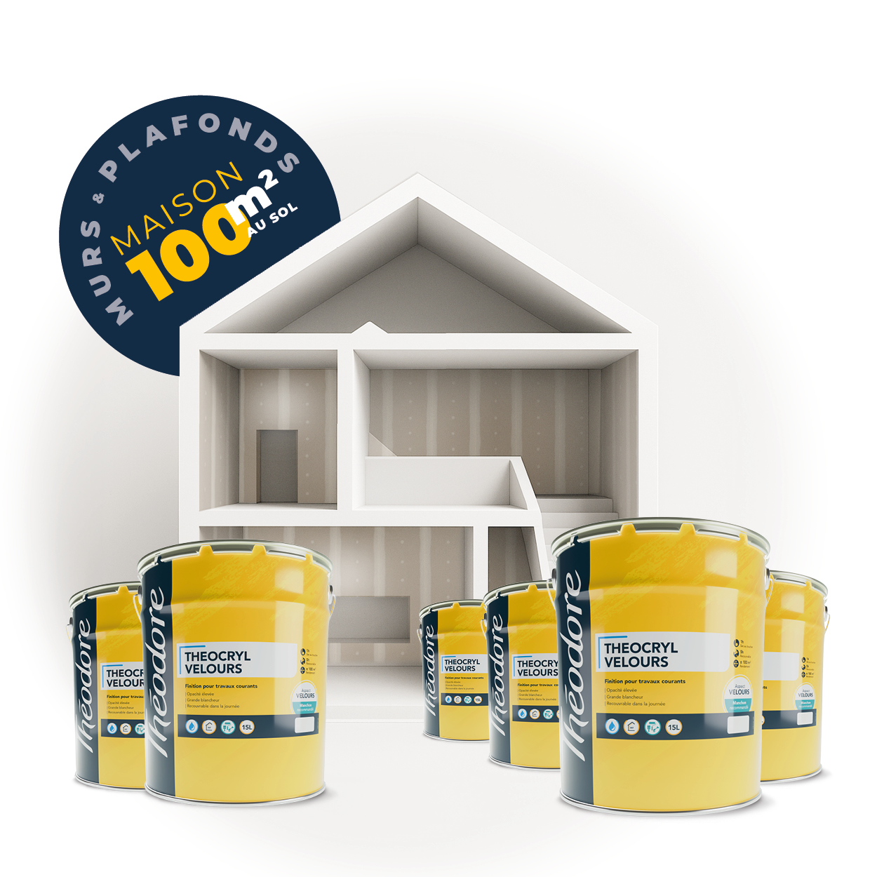 Pack peinture murs bruts