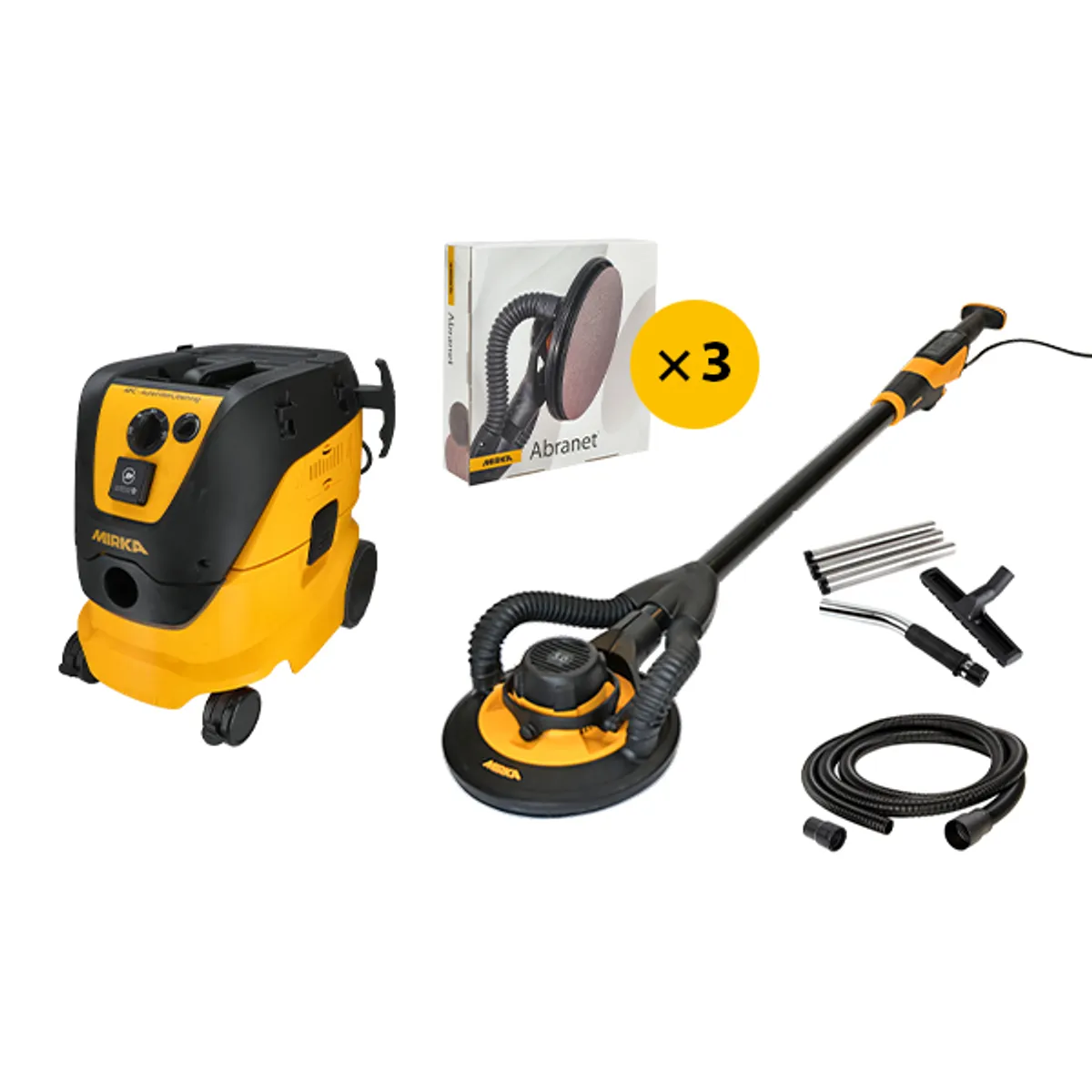 Pack ponceuse à bras + aspirateur