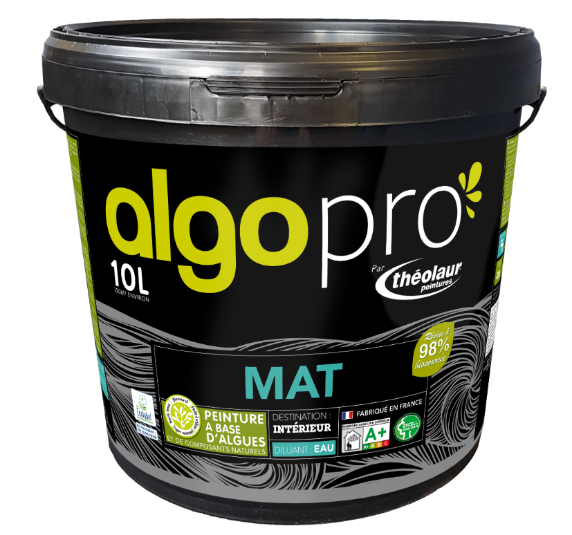 peinture/ biosourcée / naturelle / écologique / 98% d'origine naturelle / algues / MAT Peinture biosourcée finition mate
