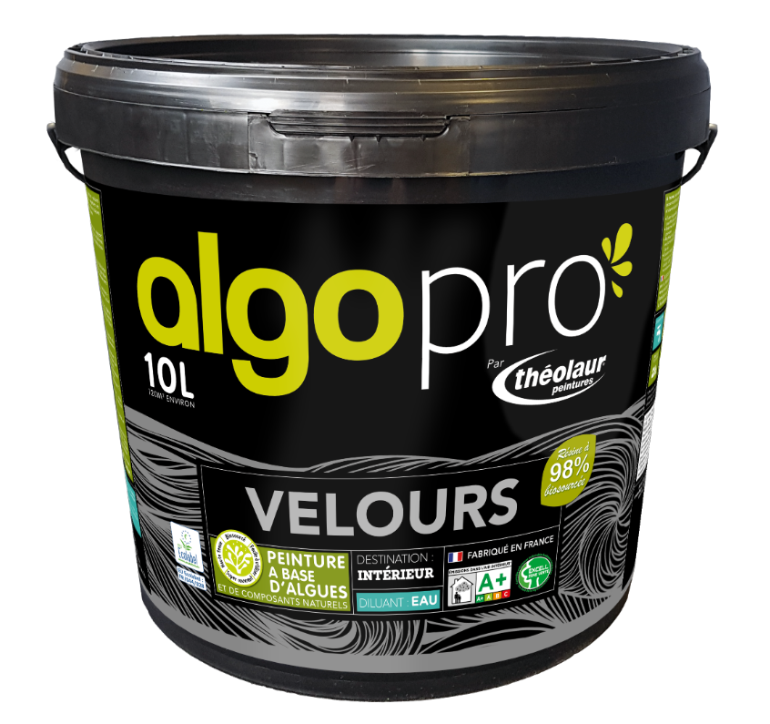 peinture écologique / velours / qualité / algues / algo pro / Théodore Peinture biosourcée finition velours