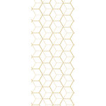 Sticker porte cubes or et blanc