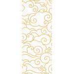 Sticker porte Nuage blanc et or Sticker porte Nuage blanc et or