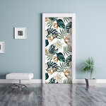Sticker porte jungle lotus Sticker porte jungle lotus
