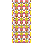 Sticker fenêtre vitrail rose et jaune