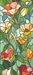 Sticker fenêtre fleurs typiques Sticker fenêtre fleurs typiques