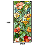 Sticker fenêtre fleurs typiques Sticker fenêtre fleurs typiques