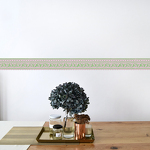 Frise murale motif Arabesque rose et verte Frise murale motif Arabesque rose et verte