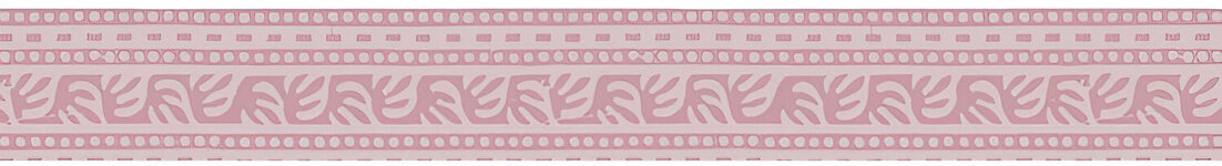 Frise murale motif Arabesque rose et rose foncé Frise murale motif Arabesque rose et rose foncé