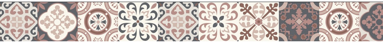 Frise mural carreaux de ciment borgatella rouge Frise mural carreaux de ciment borgatella rouge