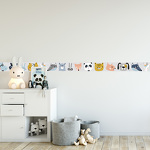 Frise murale animaux couleurs Frise murale animaux couleurs