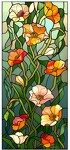 Sticker fenêtre fleurs de champs Sticker fenêtre fleurs de champs