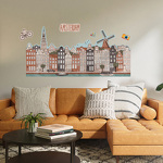 Sticker Mural skyline d'Amsterdam Sticker Mural skyline d'Amsterdam