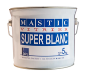 Mastic de vitrerie super blanc