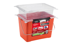 Seau à peindre 7 ou 14 litres avec 5 recharges pelables.
2685000 - 7l, 2685014 - 14l Seau à peindre 7 ou 14 litres avec 5 recharges pelables.