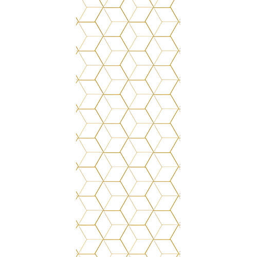 Sticker porte cubes or et blanc
