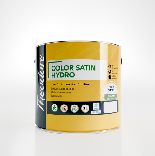 Peinture Intérieure satinée Lessivable Faible COV &lt;1g/L
