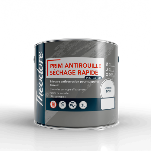 Primaire antirouille à séchage rapide, RAL 7035